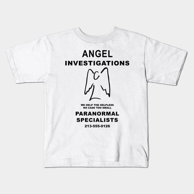 Angel Investigations Kids T-Shirt by n23tees